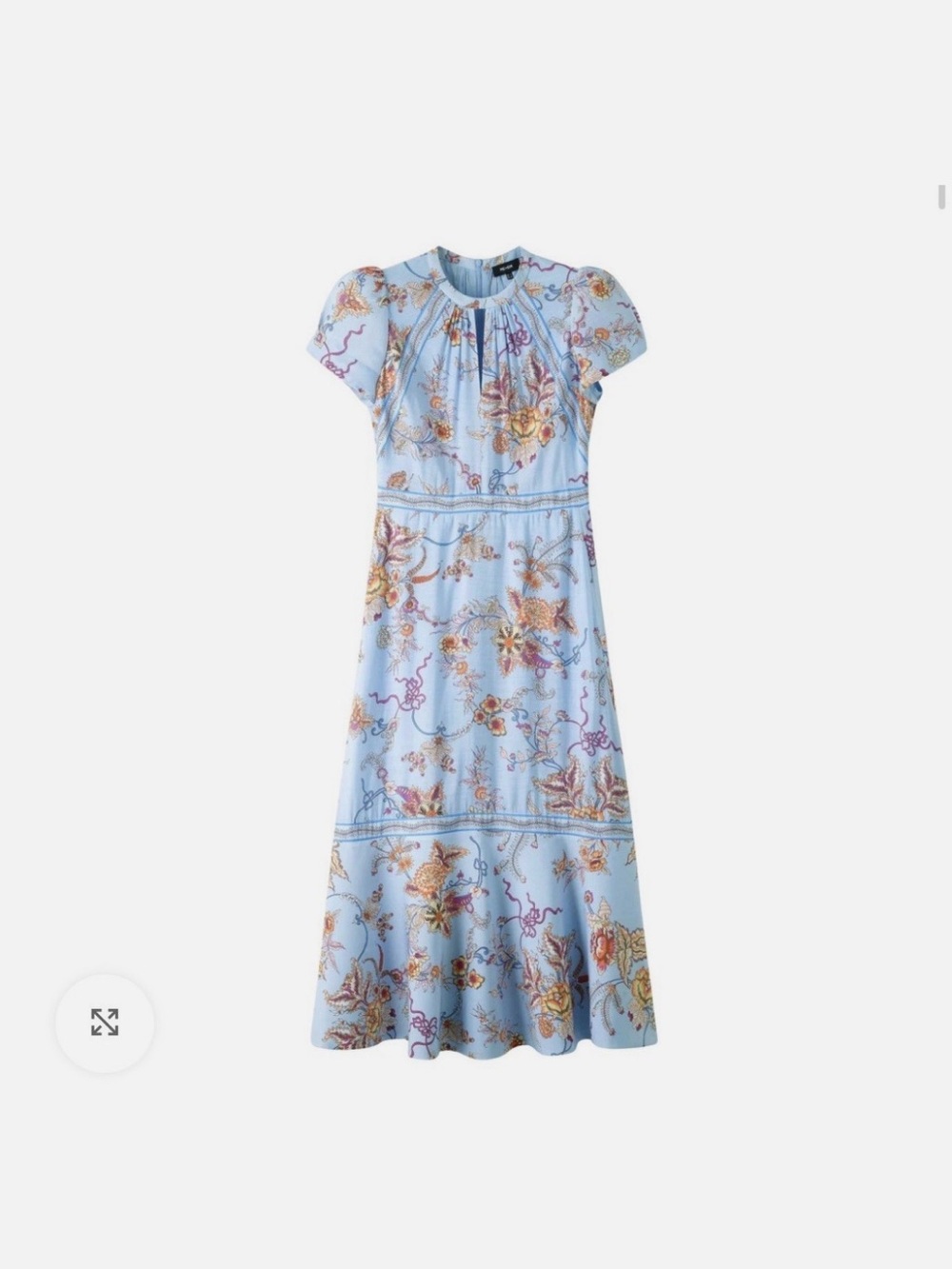 ME+EM Pale Blue Floral Maxi Dress